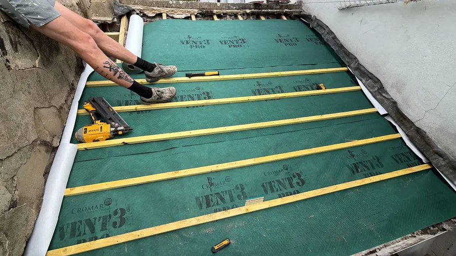New breathable felt and treated battens on the Brighton re-roof, FR Roofing Solutions