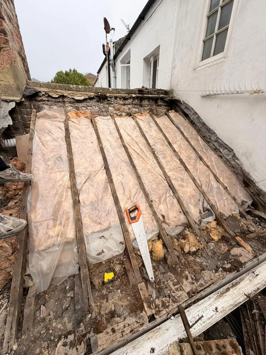 Roof stripped to the rafters with timbers renewed, Brighton re-roof, FR Roofing Solutions