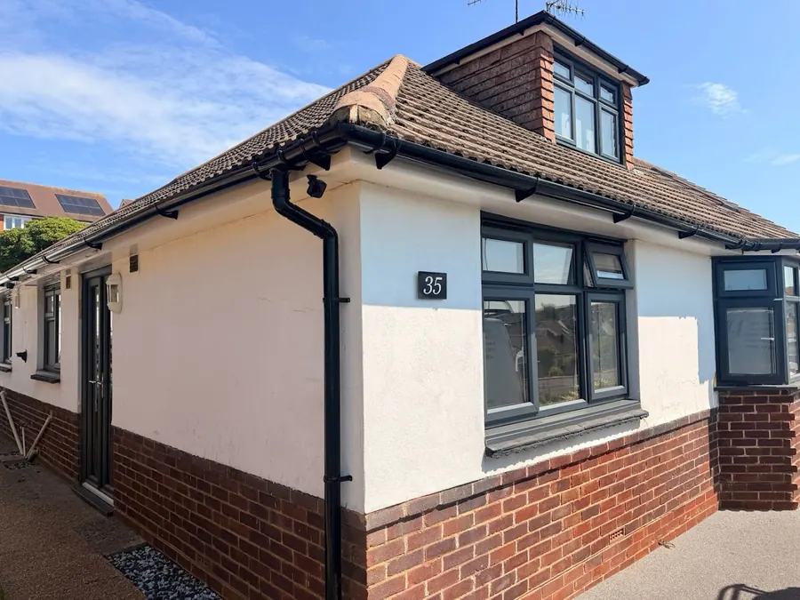 Bungalow with new fascias, soffits and gutters, FR Roofing Solutions