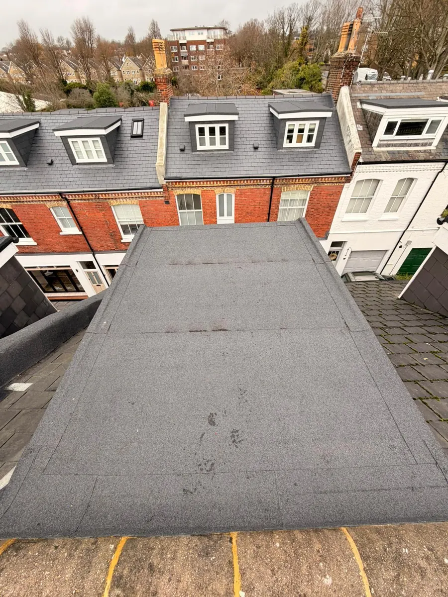 New flat roof on a rear extension between terraces, FR Roofing Solutions