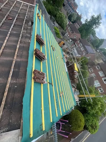 New breathable felt and premium graded battens on the Haywards Heath back roof, FR Roofing Solutions