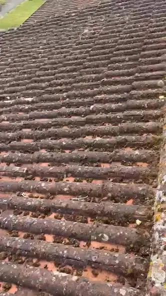 The old tiles before the Haywards Heath new roof, May 2026, FR Roofing Solutions