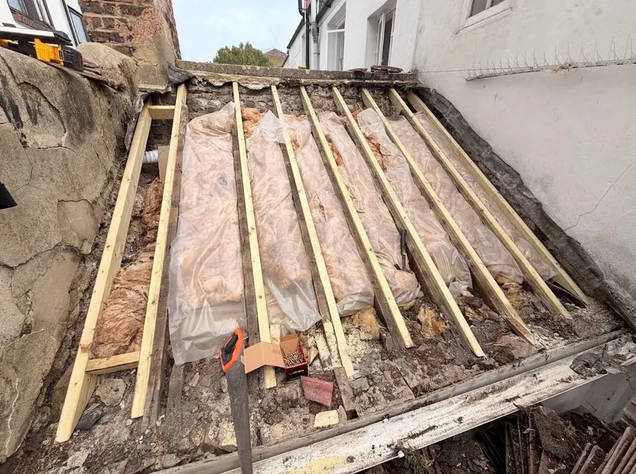 New rafters, breathable felt and graded battens on the Brighton re-roof, September 2026, FR Roofing Solutions