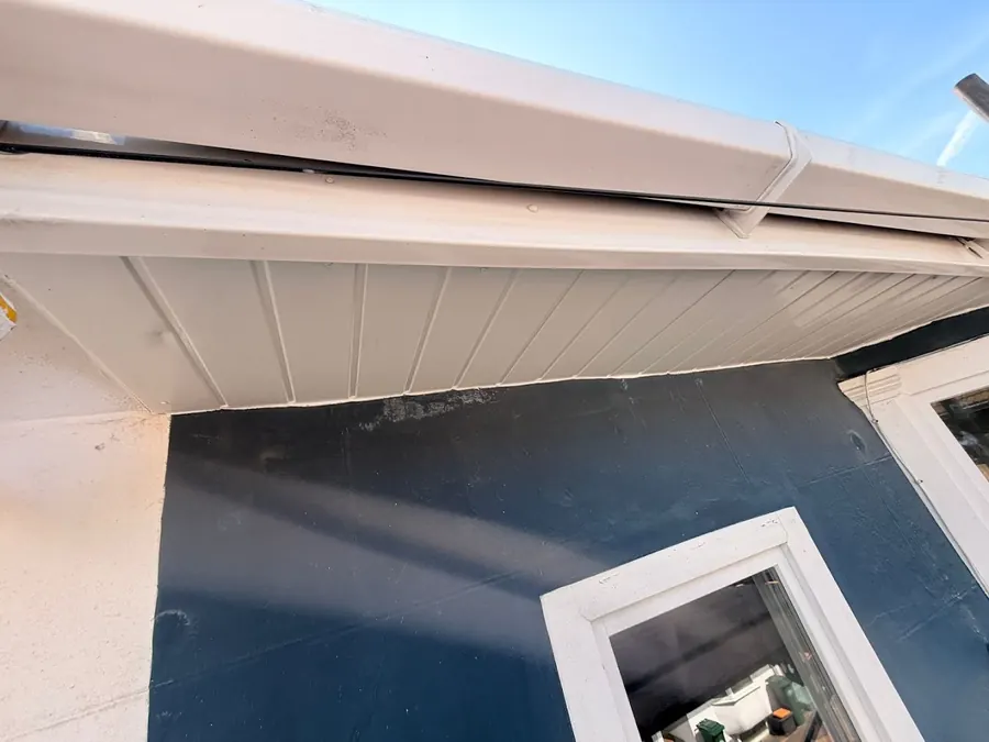 New white soffit and fascia close up, FR Roofing Solutions